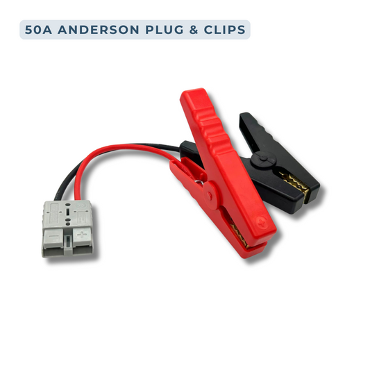50A Anderson Plug with Alligator Clips | Car, 4WD, Caravan & Solar Power