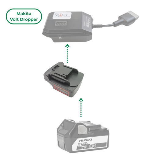 HiKOKI/Hitachi to Makita 18V Battery Adapter Converter