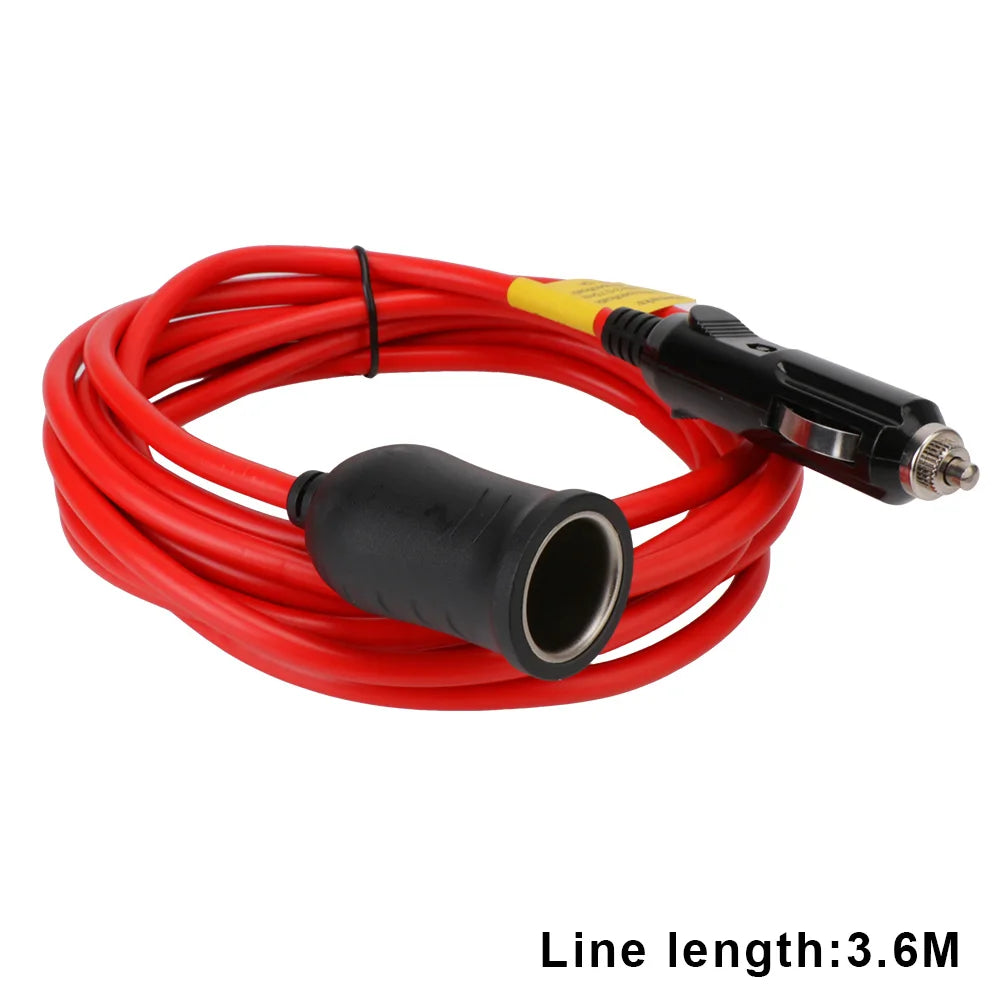 12V/24V Car Cigarette Lighter Extension Cable – 3.6m