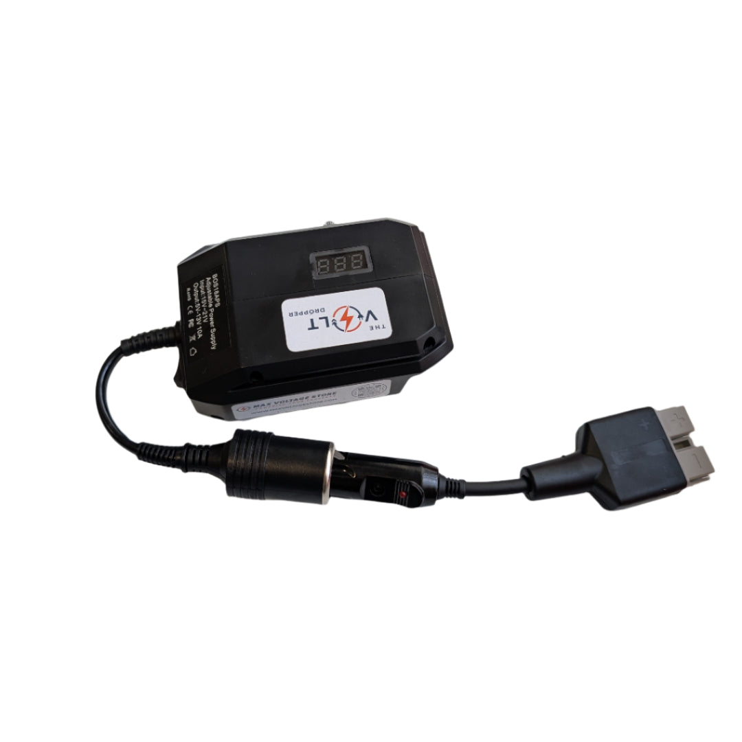 Volt Dropper with female cigarette socket adapter.