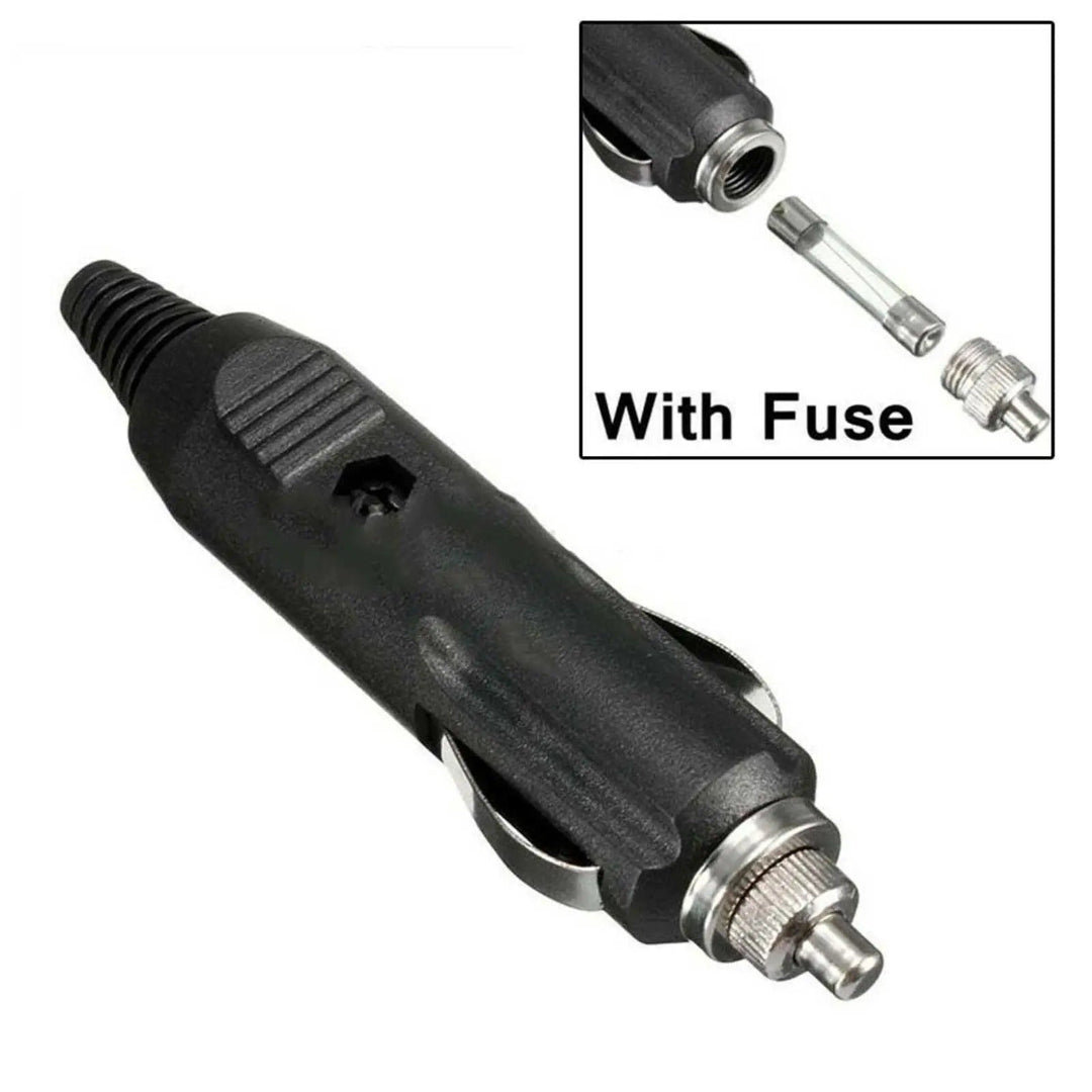 Black tool with a fuse attachment on a white background