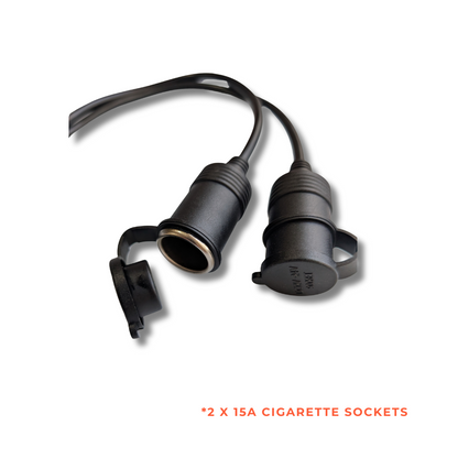 Anderson Plug to Double Cigarette Socket Adapter | 12V/24V Caravan & 4WD Power