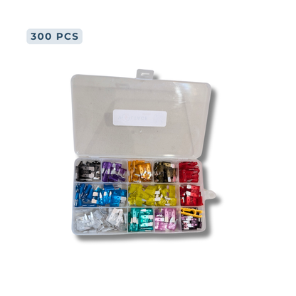 Car Blade Fuse Assortment Kit (300/180/120pcs) – Automotive, Truck & Motorcycle Circuit Fuses with Box