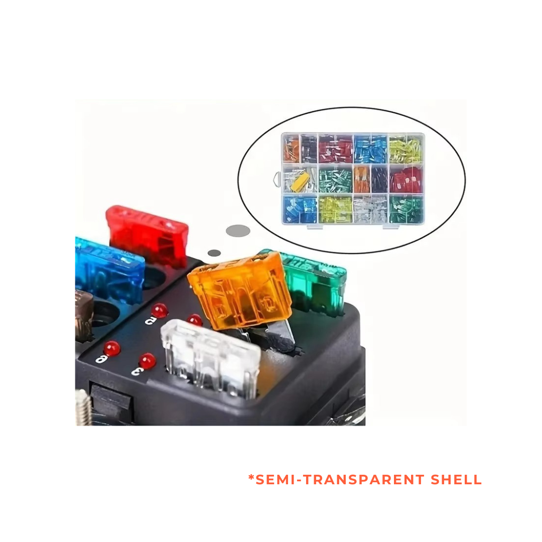 Car Blade Fuse Assortment Kit (300/180/120pcs) – Automotive, Truck & Motorcycle Circuit Fuses with Box