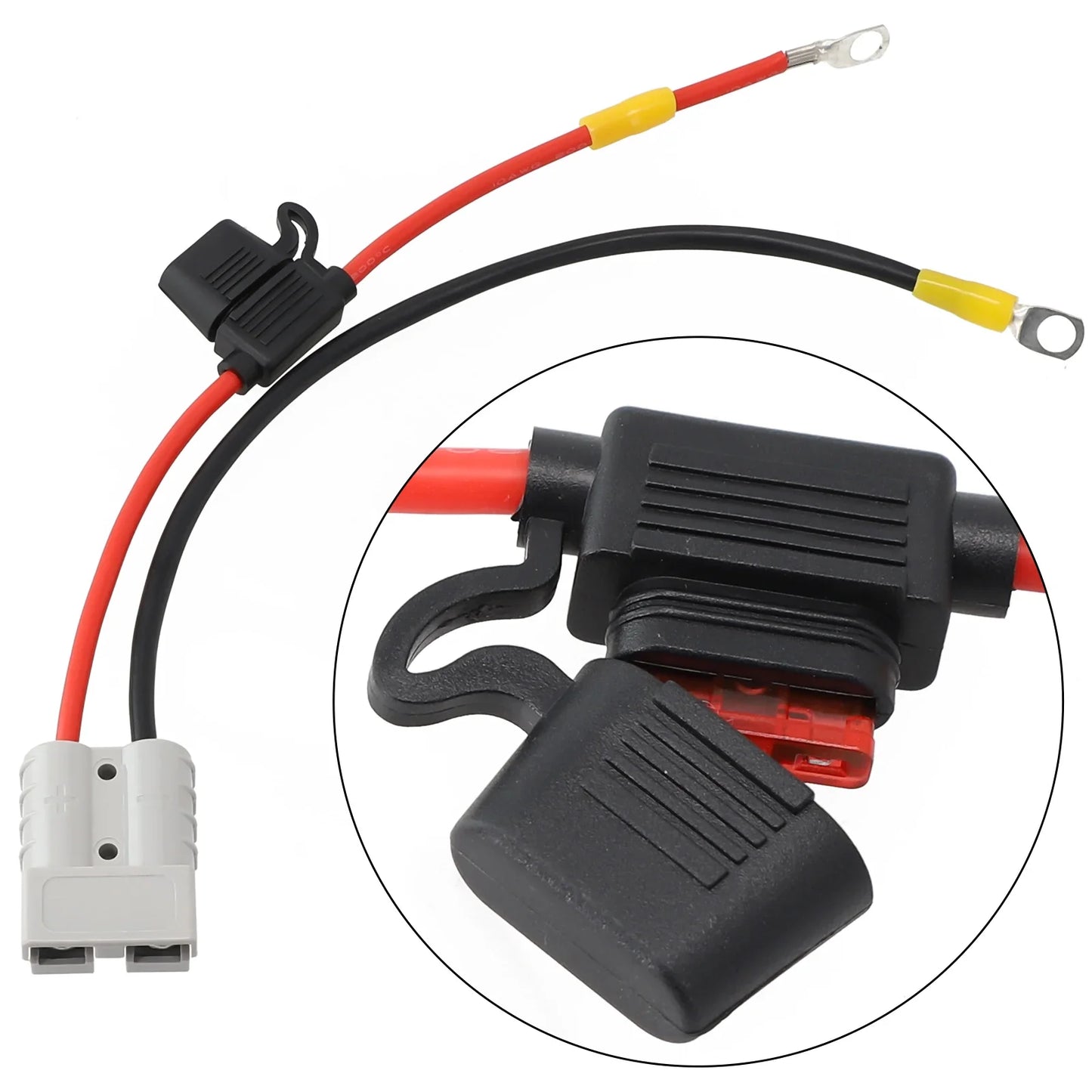 50A Adapter – 30cm | M8 Ring Terminal & Anderson Connector